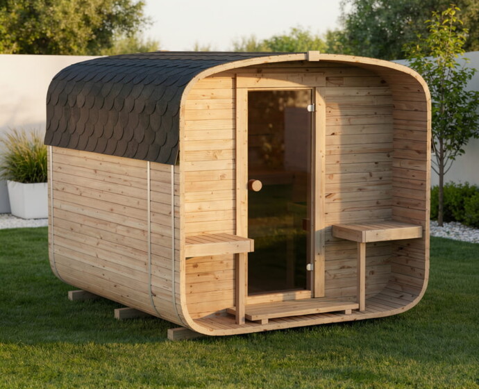 Sauna ogrodowa QUADRO QL 240 cm z piecem elektrycznym