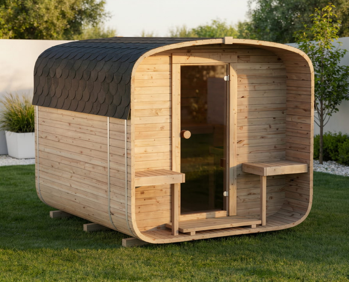 Sauna ogrodowa QUADRO QL 240 cm z piecem elektrycznym